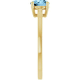 10K Gold Oval Natural Sky Blue Topaz Solitaire Ring - Yellow Gold - view 4