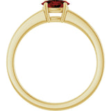 10K Gold Oval Natural Mozambique Garnet Solitaire Ring - Yellow Gold - view 2