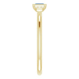 14K Gold Emerald Natural Blue Sapphire & Natural Diamond Stackable Ring - Yellow Gold - view 4