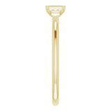 14K Gold Emerald Natural White Sapphire & Natural Diamond Stackable Ring - Yellow Gold - view 4