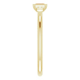 14K Gold Emerald Natural Citrine & Natural Diamond Stackable Ring - Yellow Gold - view 4