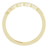 14K Gold Round Natural Diamond Stackable Ring – 1.75mm Stones - Yellow Gold - view 7