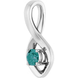 14K Gold Oval Lab-Grown Alexandrite Infinity-Inspired Pendant - White Gold - view 2