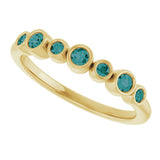 14K Gold Round Natural Alexandrite Bezel-Set Ring - Yellow Gold - view 10