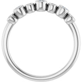 Platinum Round Natural Diamond Bezel-Set Ring – 2.25mm Stones - view 7