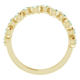 14K Gold Round Natural Alexandrite Bezel-Set Ring – 2.5mm Stones - Yellow Gold - view 9
