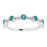 Platinum Round Natural Alexandrite Bezel-Set Ring II - view 8