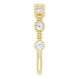 14K Gold Round Natural Diamond Bezel-Set Ring II - Yellow Gold - view 9