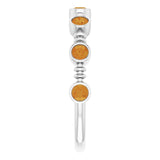 14K Gold Round Natural Citrine Bezel-Set Ring II - White Gold - view 9