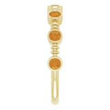 14K Gold Round Natural Citrine Bezel-Set Ring II - Yellow Gold - view 9