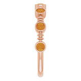 14K Gold Round Natural Citrine Bezel-Set Ring II - Rose Gold - view 9