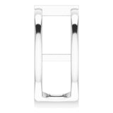 Platinum Straight Baguette Natural Diamond Baguette Negative Space Ring - view 9