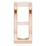 14K Gold Straight Baguette Natural Diamond Baguette Negative Space Ring - Rose Gold - view 9