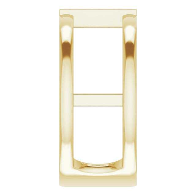14K Gold Straight Baguette Natural Peridot Baguette Negative Space Ring - Yellow Gold - view 9