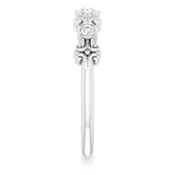 Platinum Round Natural Diamond Bezel-Set Ring III - view 11