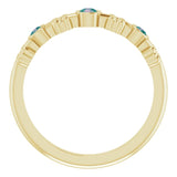 14K Gold Round Lab-Grown Alexandrite Bezel-Set Ring II - Yellow Gold - view 7