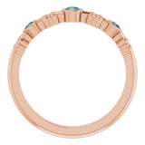 14K Gold Round Natural Alexandrite Bezel-Set Ring III - Rose Gold - view 8