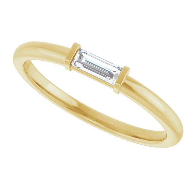 14K Gold Natural Diamond Stackable Ring – 1/8–1/6 CTW - Yellow Gold - view 20