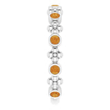 14K Gold Round Natural Citrine Beaded Ring – 2mm Stones - White Gold - view 9