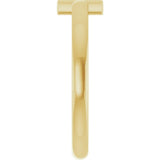 14K Gold Round Natural Alexandrite Youth Sideways Cross Ring - Yellow Gold - view 9
