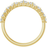 14K Gold Round Lab-Grown Diamond Accented Crown Ring - Yellow Gold - view 12