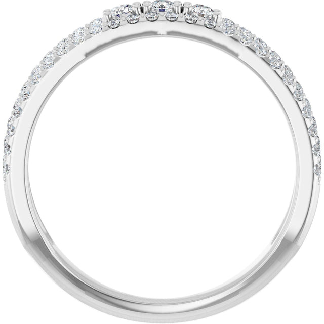Platinum Round Natural Diamond Negative Space Ring – 2mm Stones - view 7