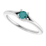 Platinum Round Lab-Grown Alexandrite Youth Solitaire Ring - view 10