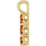 14K Gold Round Natural Citrine Accented Cross Necklace or Pendant - Yellow Gold - view 6