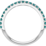 Platinum Round Natural Alexandrite Infinity-Inspired Stackable Ring - view 7