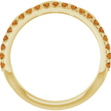 14K Gold Round Natural Citrine Infinity-Inspired Stackable Ring - Yellow Gold - view 7