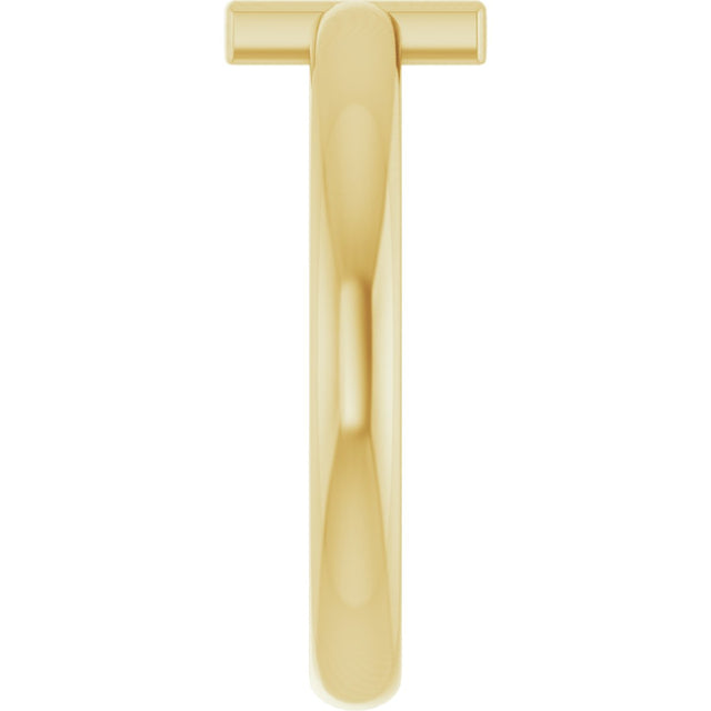 14K Gold Round Natural Diamond Sideways Cross Ring – 2.25mm Stones - Yellow Gold - view 9