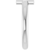 14K Gold Round Natural Pink Tourmaline Sideways Cross Ring - White Gold - view 9