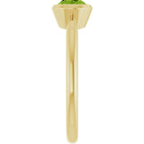 10K Gold Oval Natural Peridot Bezel-Set Solitaire Ring - Yellow Gold - view 4