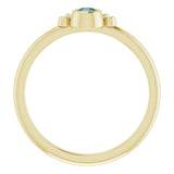 14K Gold Round Lab-Grown Alexandrite Stackable Bezel-Set Ring - Yellow Gold - view 7