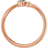 14K Gold Round Lab-Grown Alexandrite Accented Bezel-Set Ring - Rose Gold - view 7