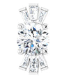 14K Gold Round Natural White Sapphire & Natural Diamond Accented Necklace or Pendant – 1/6 CTW - White Gold