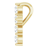 14K Gold Round Lab-Grown Diamond Accented Cross Necklace or Pendant – up to 1/6 CTW - Yellow Gold - view 9