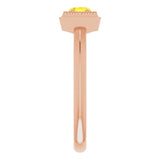 14K Gold Round Natural Yellow Sapphire Geometric Ring - Rose Gold - view 4