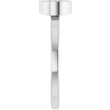 14K Gold Round Natural White Sapphire Bezel-Set Solitaire Ring - White Gold - view 9