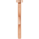 14K Gold Round Lab-Grown Alexandrite Bezel-Set Solitaire Ring - Rose Gold - view 9
