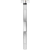 Platinum Round Lab-Grown Blue Sapphire Bezel-Set Solitaire Ring - view 9