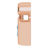 14K Gold Oval Natural Aquamarine Bezel-Set Necklace or Slide Pendant - Rose Gold - view 6