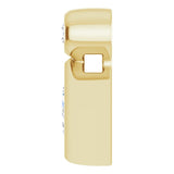 14K Gold Oval Natural White Sapphire Bezel-Set Necklace or Slide Pendant - Yellow Gold - view 6