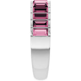 14K Gold Straight Baguette Natural Pink Tourmaline Channel-Set Baguette Ring - White Gold - view 4