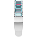 Platinum Straight Baguette Natural Sky Blue Topaz Channel-Set Baguette Ring - view 4