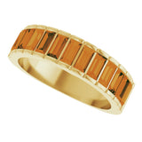 14K Gold Straight Baguette Natural Citrine Channel-Set Baguette Ring - Yellow Gold - view 5