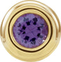 14K Gold Round Alexandrite Birth of a Child Solitaire Pendant - Yellow Gold