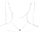 14K Gold Pear Natural Diamond Multi-Shape Necklace - Rose Gold - view 3