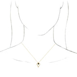 14K Gold Round Natural Black Onyx Cabochon Pyramid Necklace or Pendant - Yellow Gold - view 3