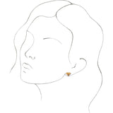 14K Gold Natural Yellow Multi-Gemstone Cluster Earrings - Rose Gold - view 3
